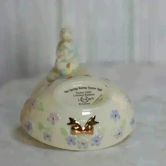 Lenox EASTER Egg 2002 Limited Edition THE SPRING BUNNY EASTER EGG - Picture 8 of 8